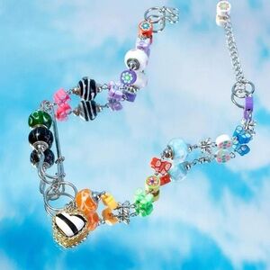 Colorful Beaded Charm necklace